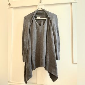 CAbi Shrug Poncho Sweater - Medium - Grey